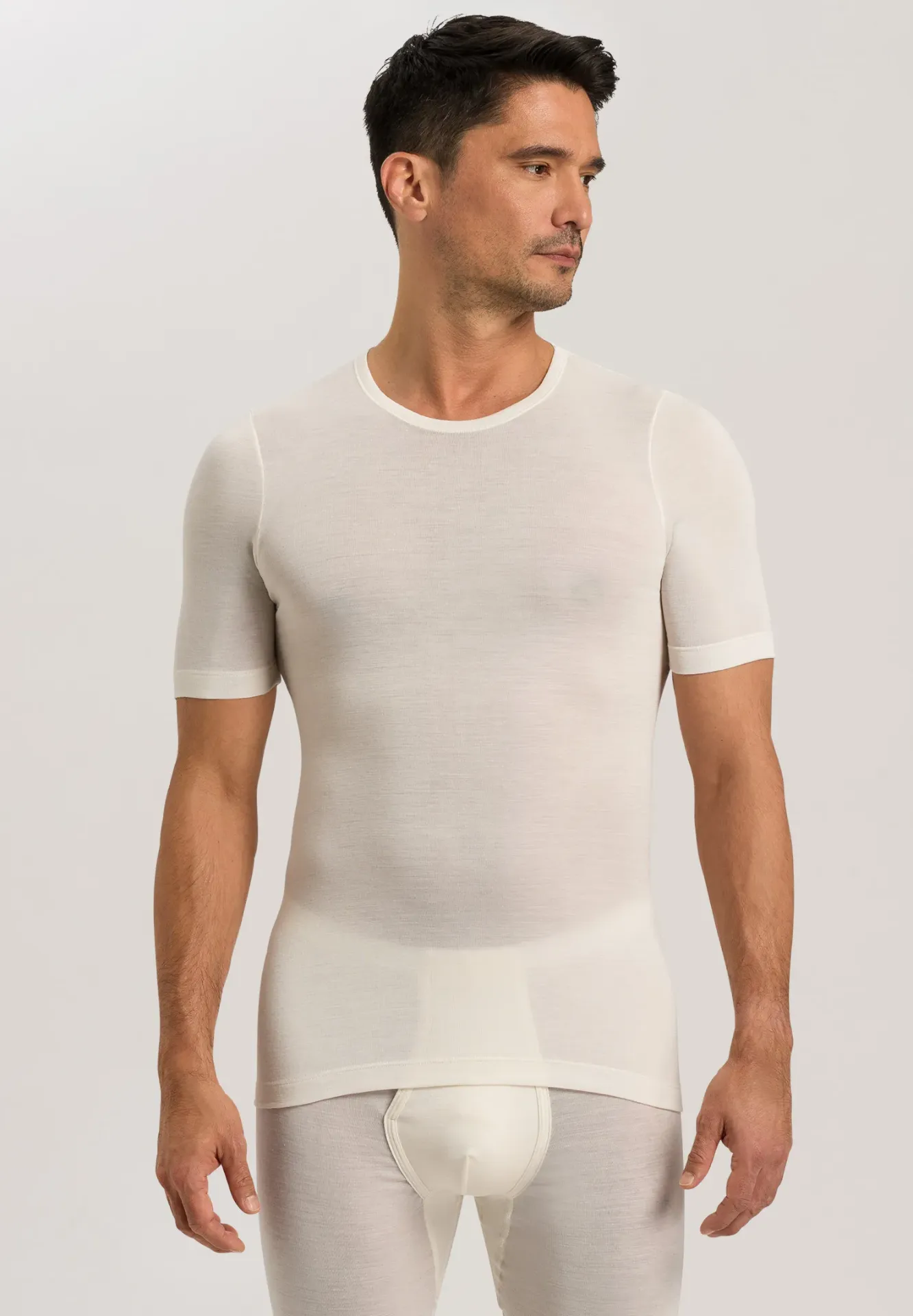Wool en silk korte mouw