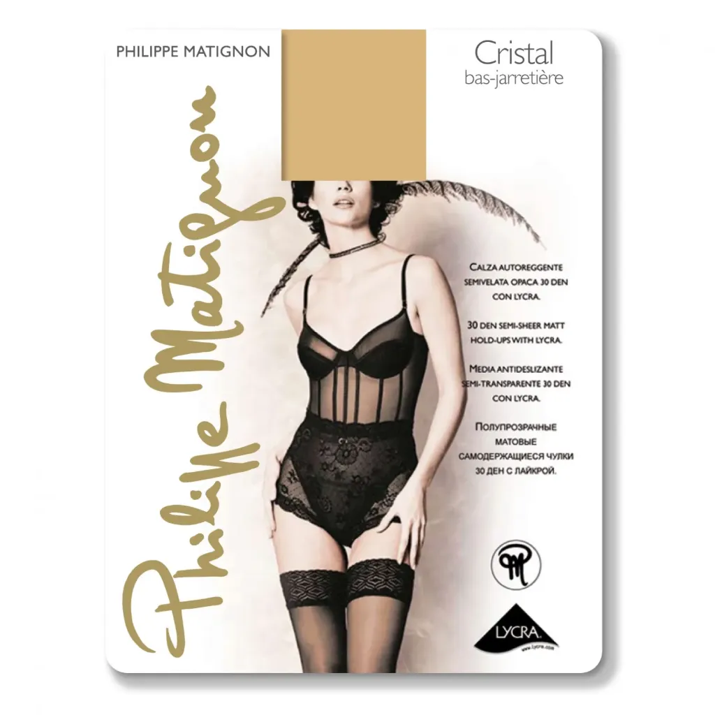 Crystal 30/stay up (ZWART, S)